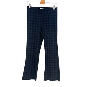 Avenue Montaigne Leo Pants Kick Flare Crop Heritage Plaid‎ Check Blue Size 4